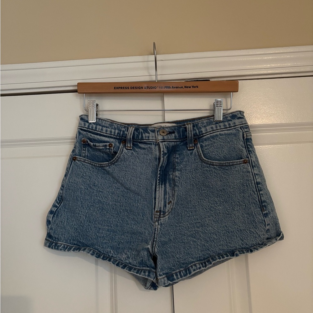 Abercrombie & Fitch Blue Jean Shorts Distressed Cut-Off Style